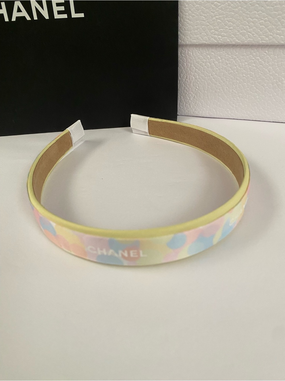 CHANEL Ribbon Pastel Bubbles Headband